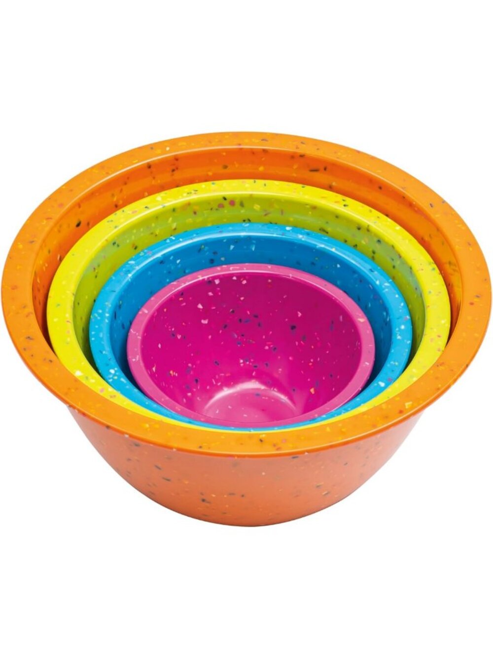 Colorful 4-Piece Nesting Mixing Bowls Set - Vibrant Melamine Kitchen Essentials